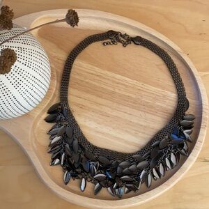 Statement Necklace “Onyx Drip”